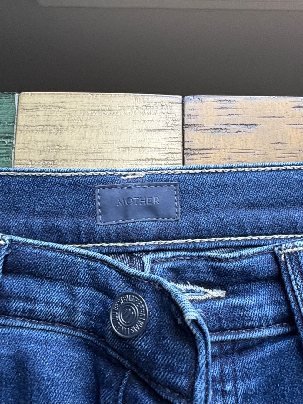 MOTHER Indigo Blue High-Rise Denim Jeans - Picture 2 of 4